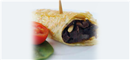 Crepe rellena de morcilla