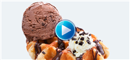 Gofre con helado