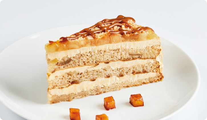 Tarta manzana, dulce de leche y canela