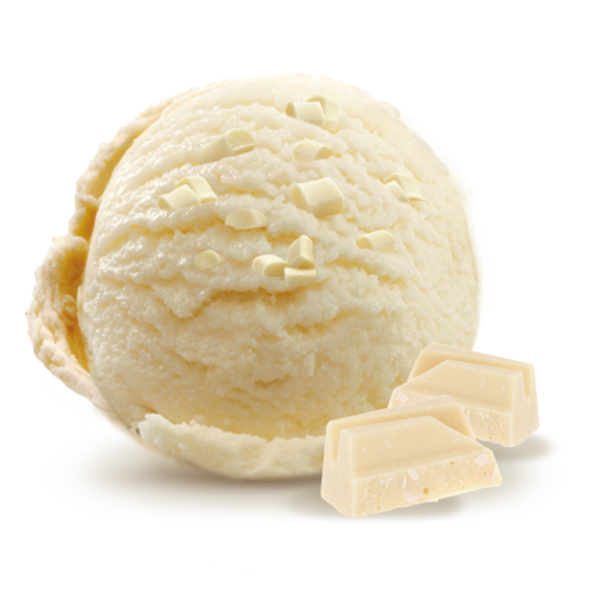 Helado de chocolate blanco