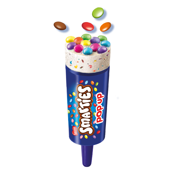 Smarties, vainilla con grageas de chocolate