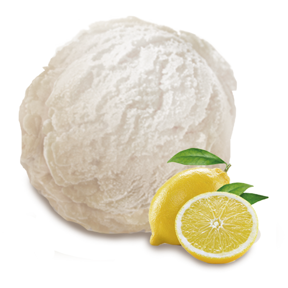 Helado de sorbete de limón