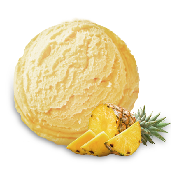 Helado de sorbete de piña