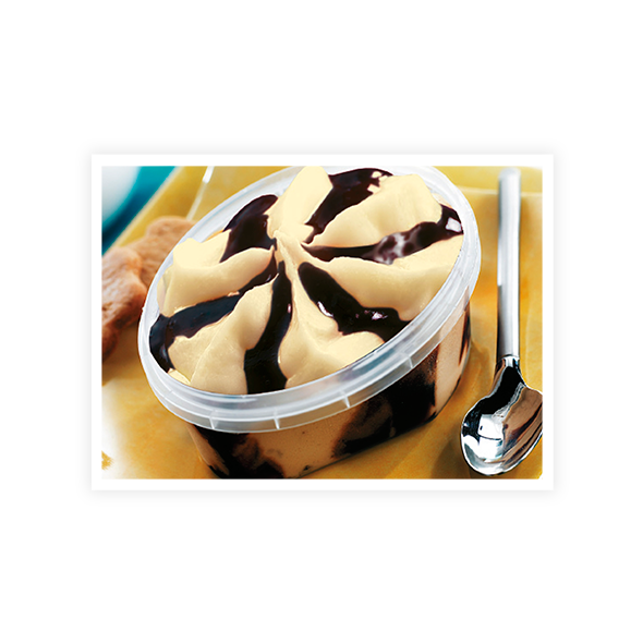 Vasito Premium de Vainilla con salsa de Chocolate