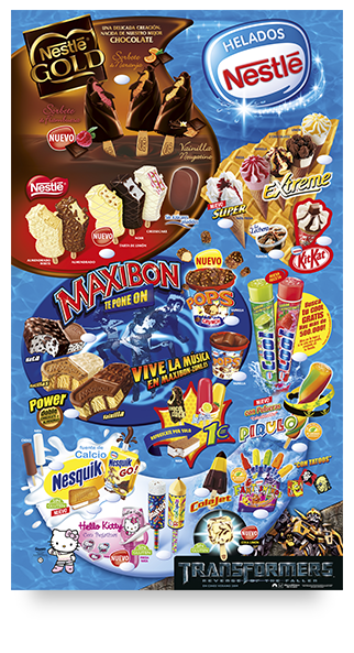 Cartel Helados Nestlé 2009